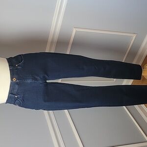 7 FOR ALL MANKIND‎ The Skinny Dark Wash Raw Hem Stretch Casual Designer Jeans 30